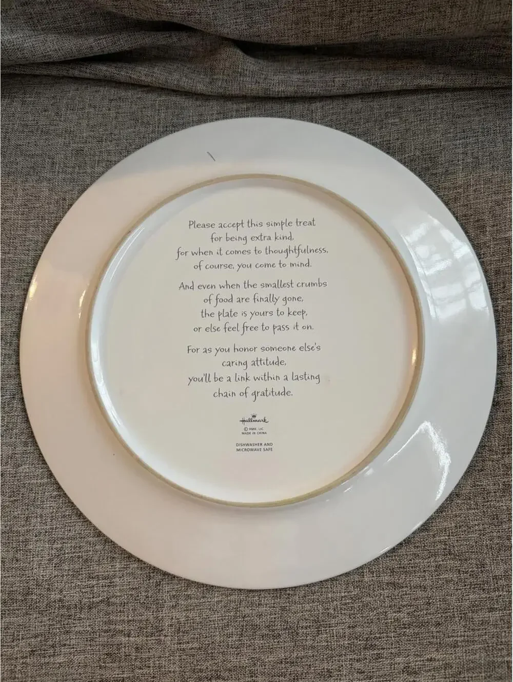 Hallmark Grateful Plateful 12” Serving Plate Cherries Inscription Vintage